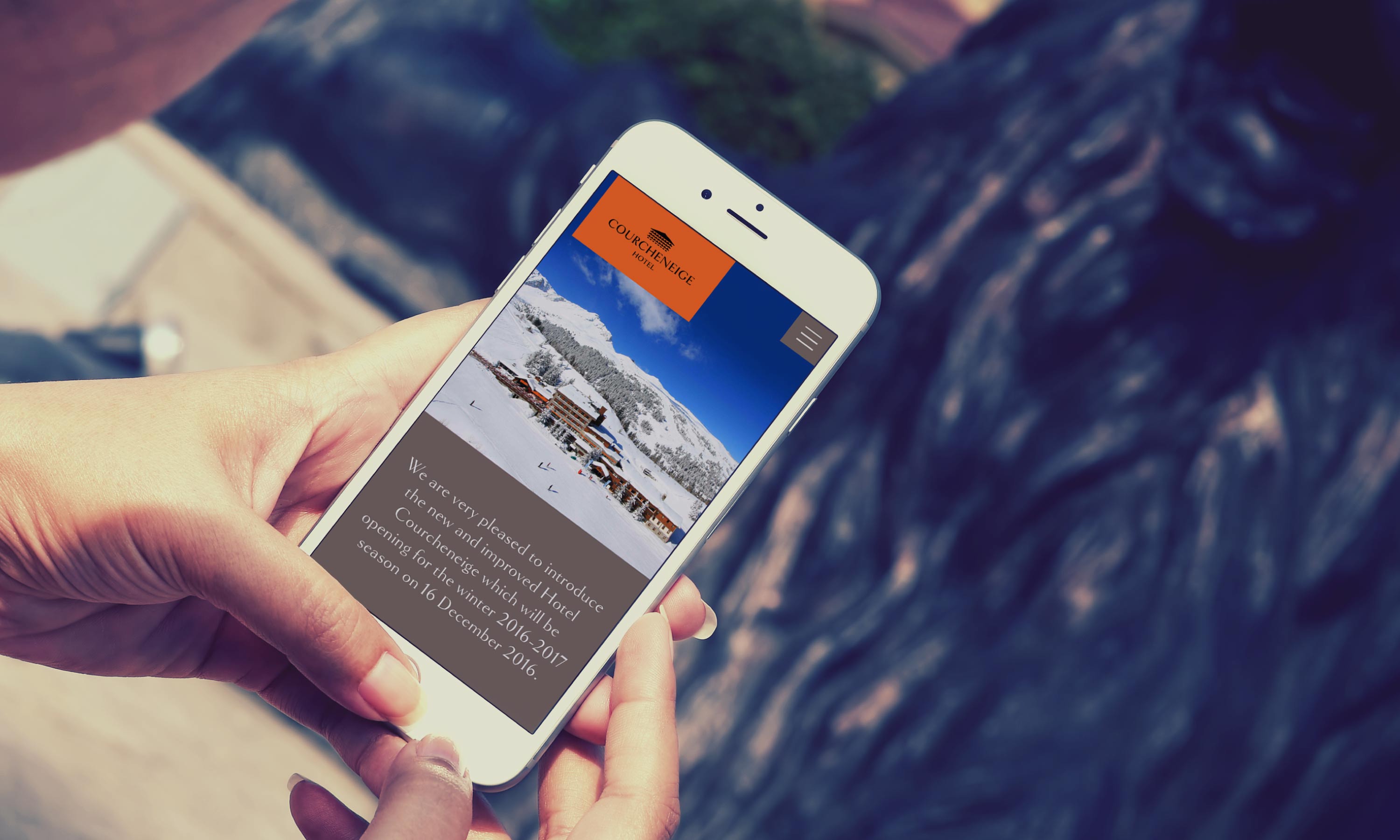 Hotel Courcheneige - Mobile Brand Website Design